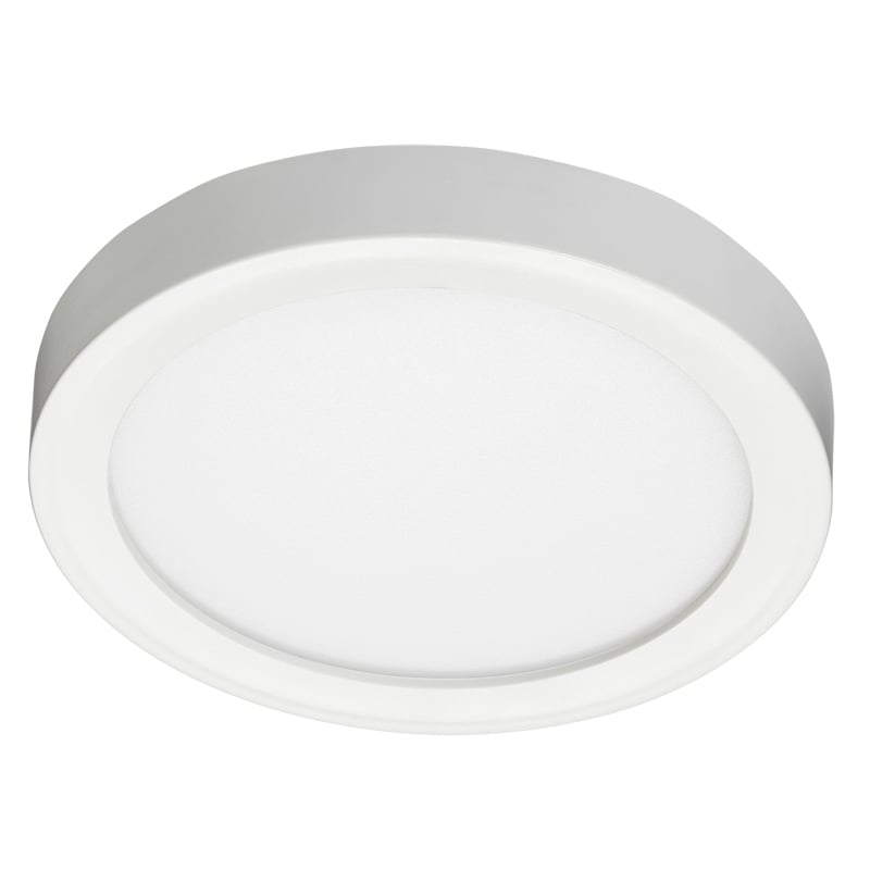 Juno SlimForm Surface Mount Downlights - Round, 5 Inches, 700 Nominal Lumens, 2700K, 90+ CRI, 120V, Forward/Reverse Phase Cut, White, SKU - 259EN5