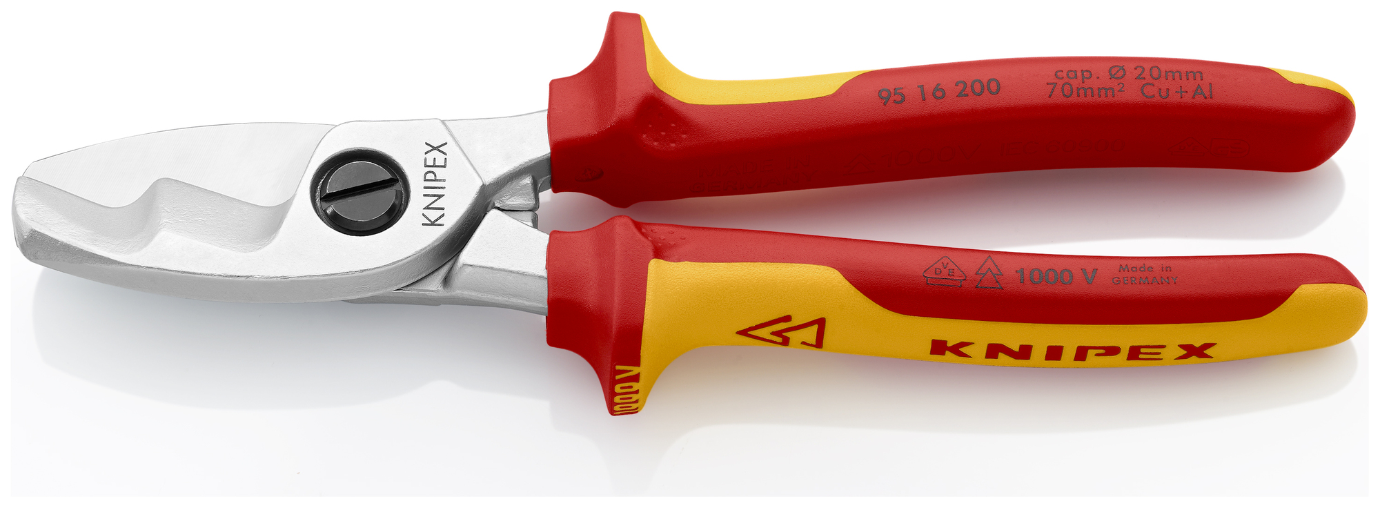 Cable Shears-1000V Insulated, 8 in., Multi-Component, VDE