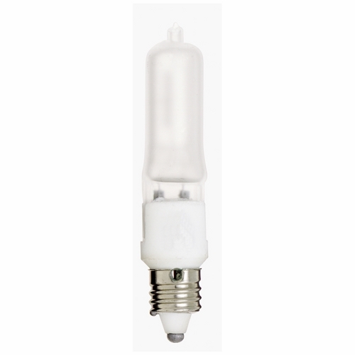 Halogen Single Ended Lamp, Designation: 100Q/FR/MC, 120 V, 100 WTT, T4 Shape, E11 Mini Cand Base, Frosted, CC-8 Filament, 2000 HR, Lumens: 1530 LM Initial, 2-11/16 IN Length, 1/2 IN Diameter