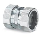 Compression Coupling, Concrete Tight, Conduit Size 1/2 Inch, Material Zinc Plated Steel, For use with EMT Conduit