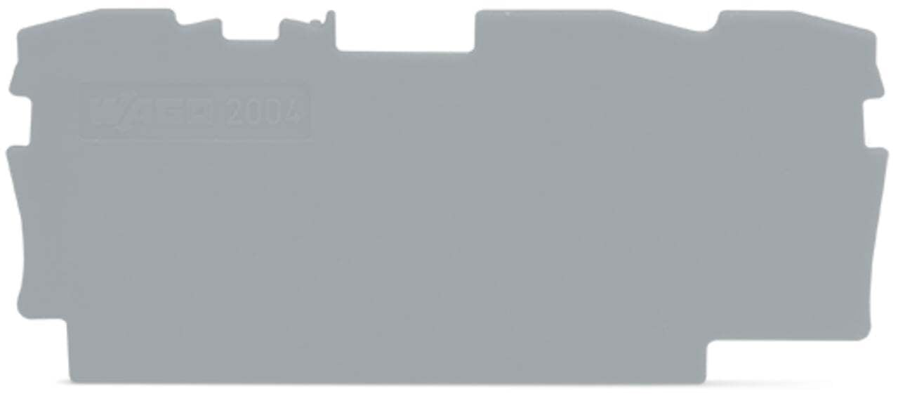 End and intermediate plate; 1 mm thick; gray