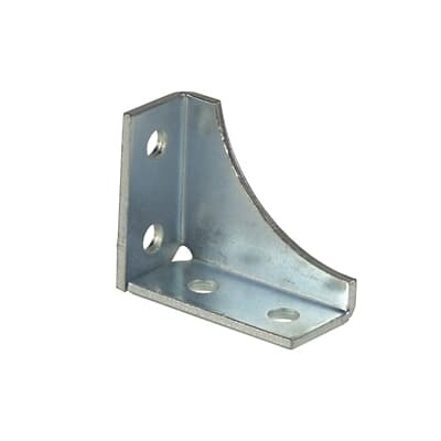 Bracket, Right Facing 90 Degree Universal Shelf, Length 3-1/2 Inches, Height 4-1/8 Inches, Width 1-5/8 Inch, Hole Size 9/16 Inch, Steel