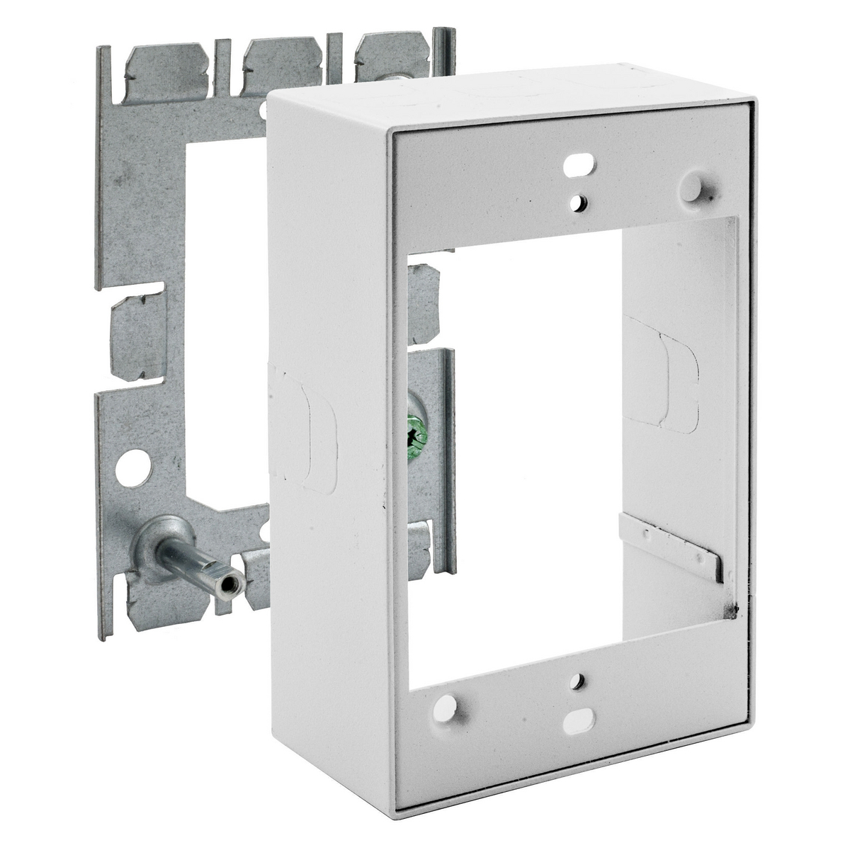 Metal Raceway, Extension Box, 1-Gang, Standard, HBL500/700/750 Series, White