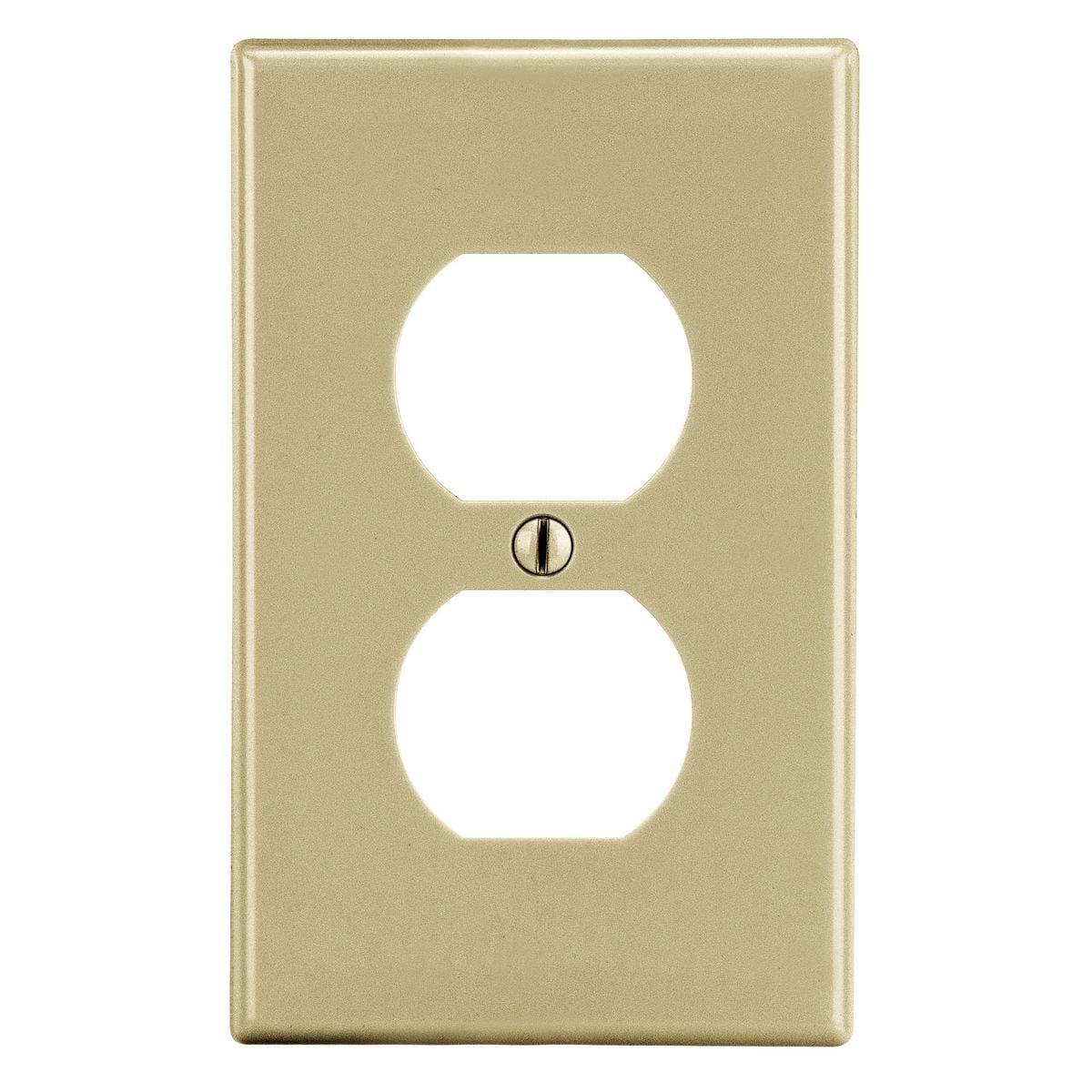 Wallplate, 1-Gang, 1) Duplex, Ivory