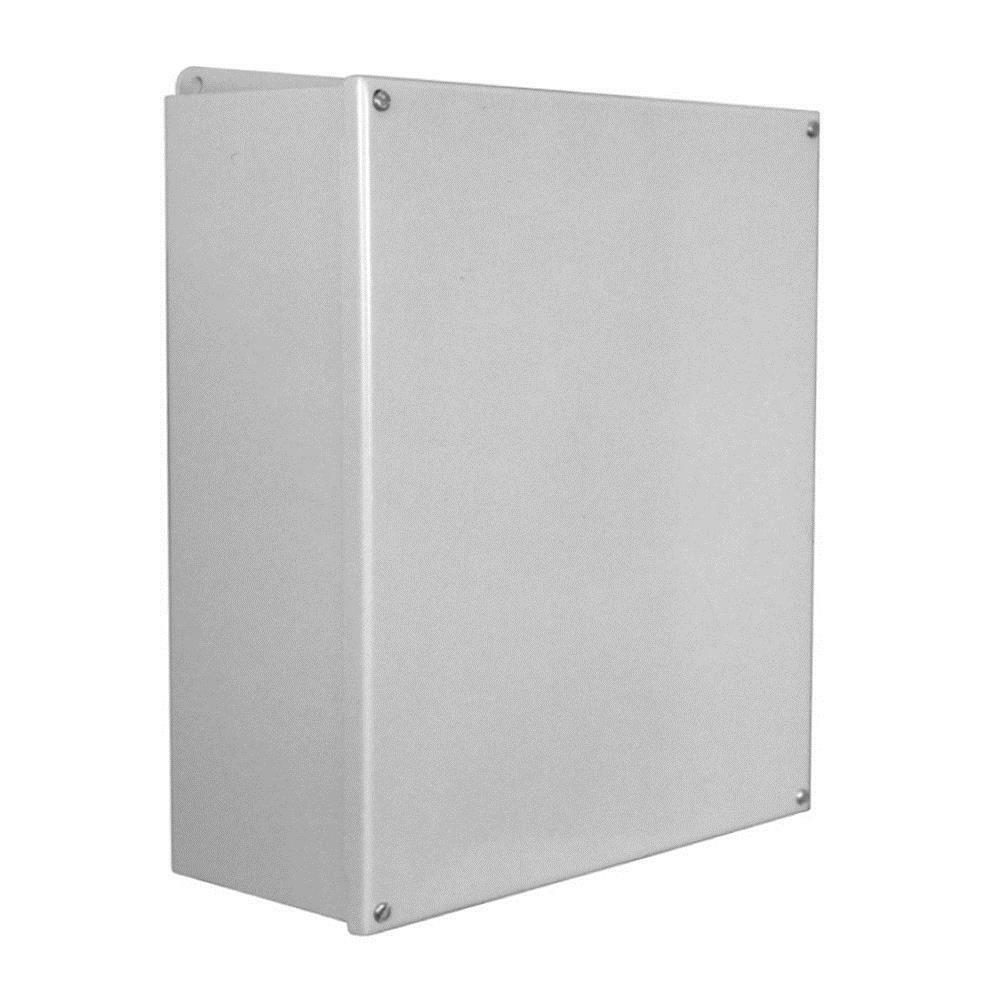 6x4x6 Screw Cover Type 4X UL Listed 304 Stainless Steel No Knockouts No Paint Lid Secured with Captivated Cover Screws Gasket in Door Mounting Feet Back Panel Weld Studs