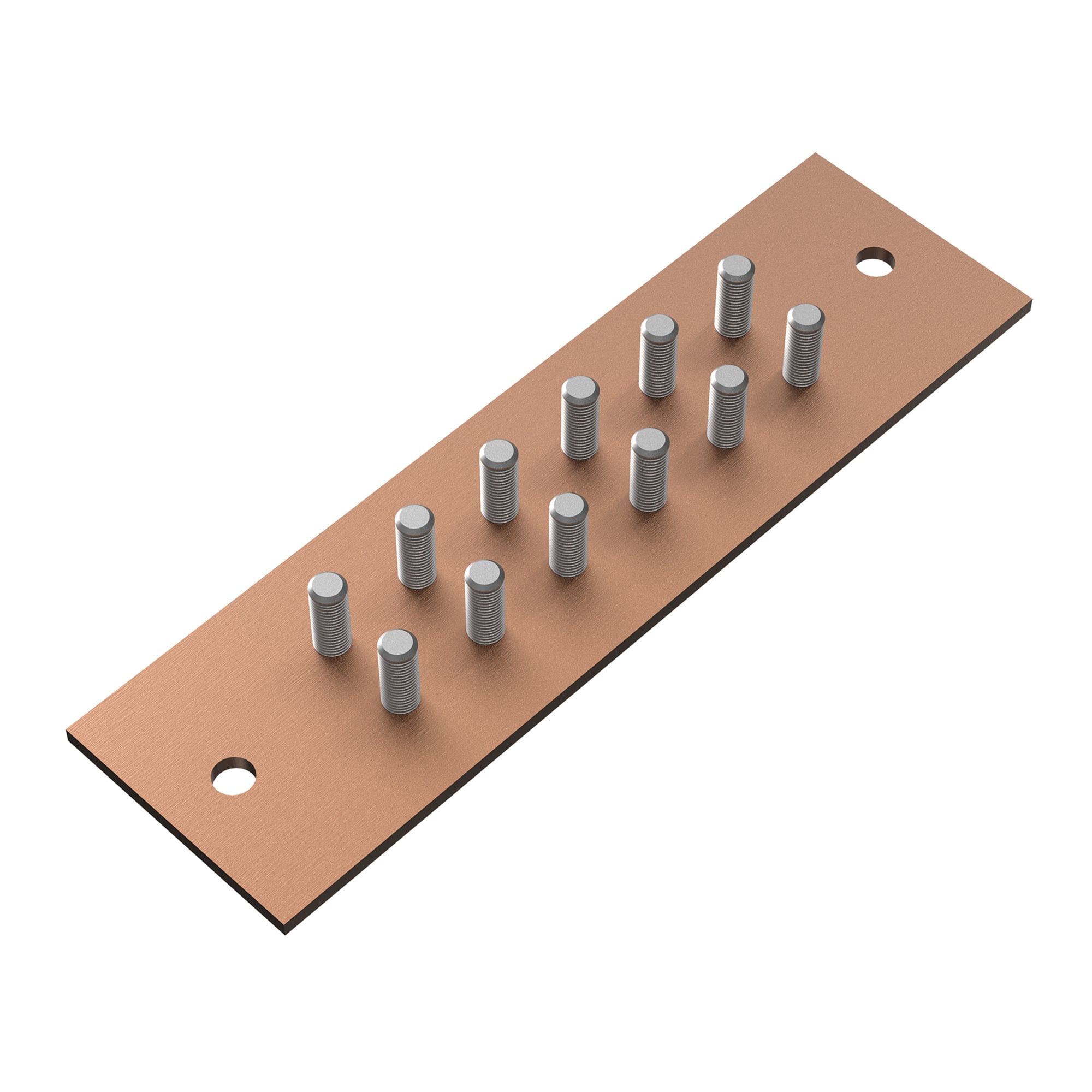 ComLine Ground Buss 12-position, Brushed, Copper