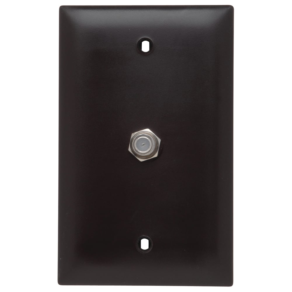1GHz F-Coupler Wall Plate, Brown (M10)