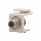 Eaton Modular jacks and adapters, Coax type F insert adapter, Commercial, residential video applications, Flush, snap-in, White, Modular adapter, Coaxial type F jack, IDC termination, Thermoplastic, 0 to 40C, RG-6, type F