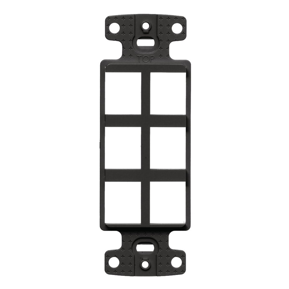 Plate, Decorator Frame, 6-Port, Black