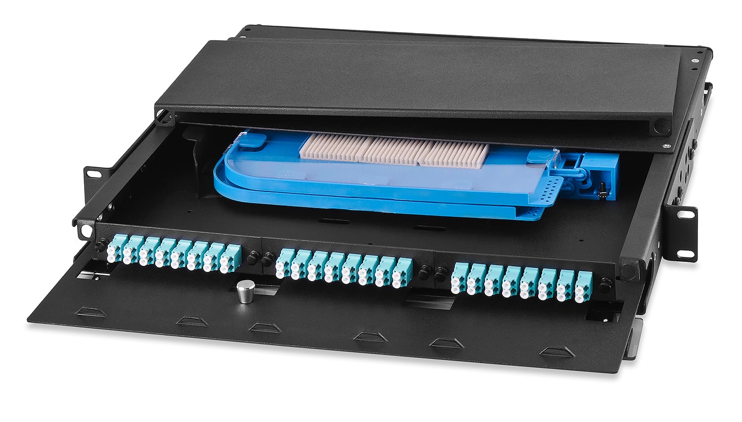 3-Adapter Plate Premium Rack Mount Enclosure, Black