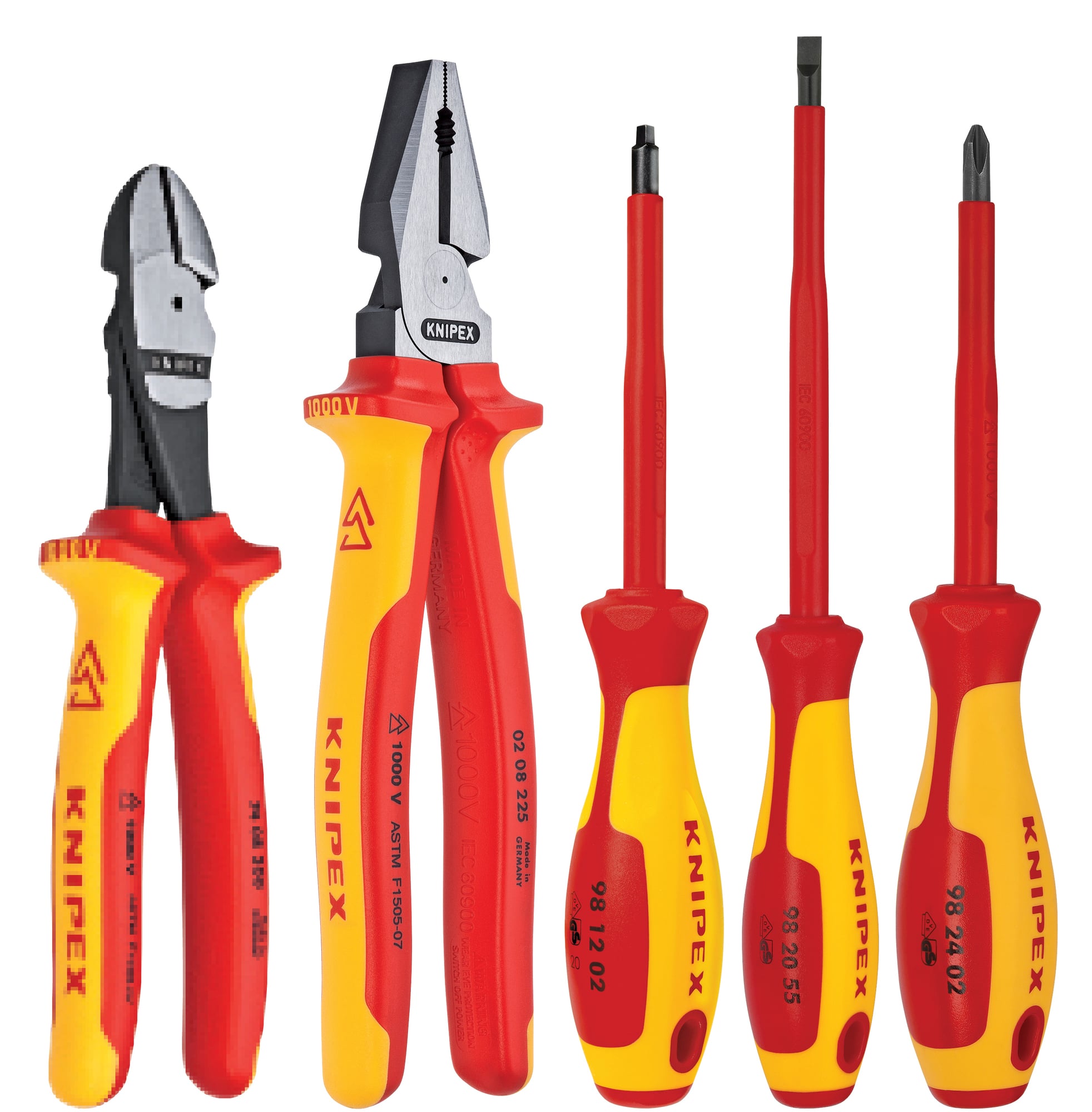 5 Pc Pliers and Screwdriver Tool Set-1000V Insulated, Multi-Component