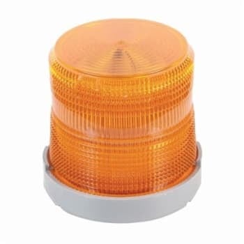 Dual Mode Visual Indicator, 24 VDC, LED Lamp, 4-9/32 in Dia, 1/2 in NPT Surface/Panel Mount, Amber