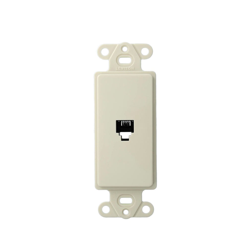 Decora Insert, 6P4C Modular Jack, Light Almond
