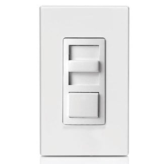 IllumaTech 600VA 277VAC Preset Mark 10 Powerline Fluorescent Slide Dimmer, Single Pole and 3-Way, White/Ivory/Light Almond