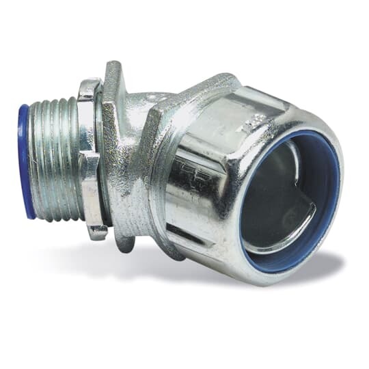 1-1/2 Inch 45 Degree Malleable Iron Insulated Connector With Sealing Gasket