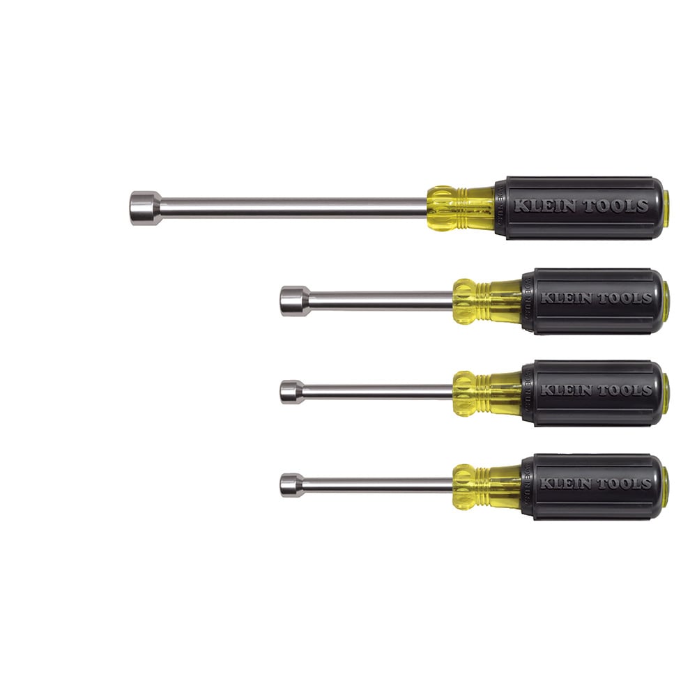 Nut Driver Set 3-Inch Shafts, Cushion-Grip, 4-Piece