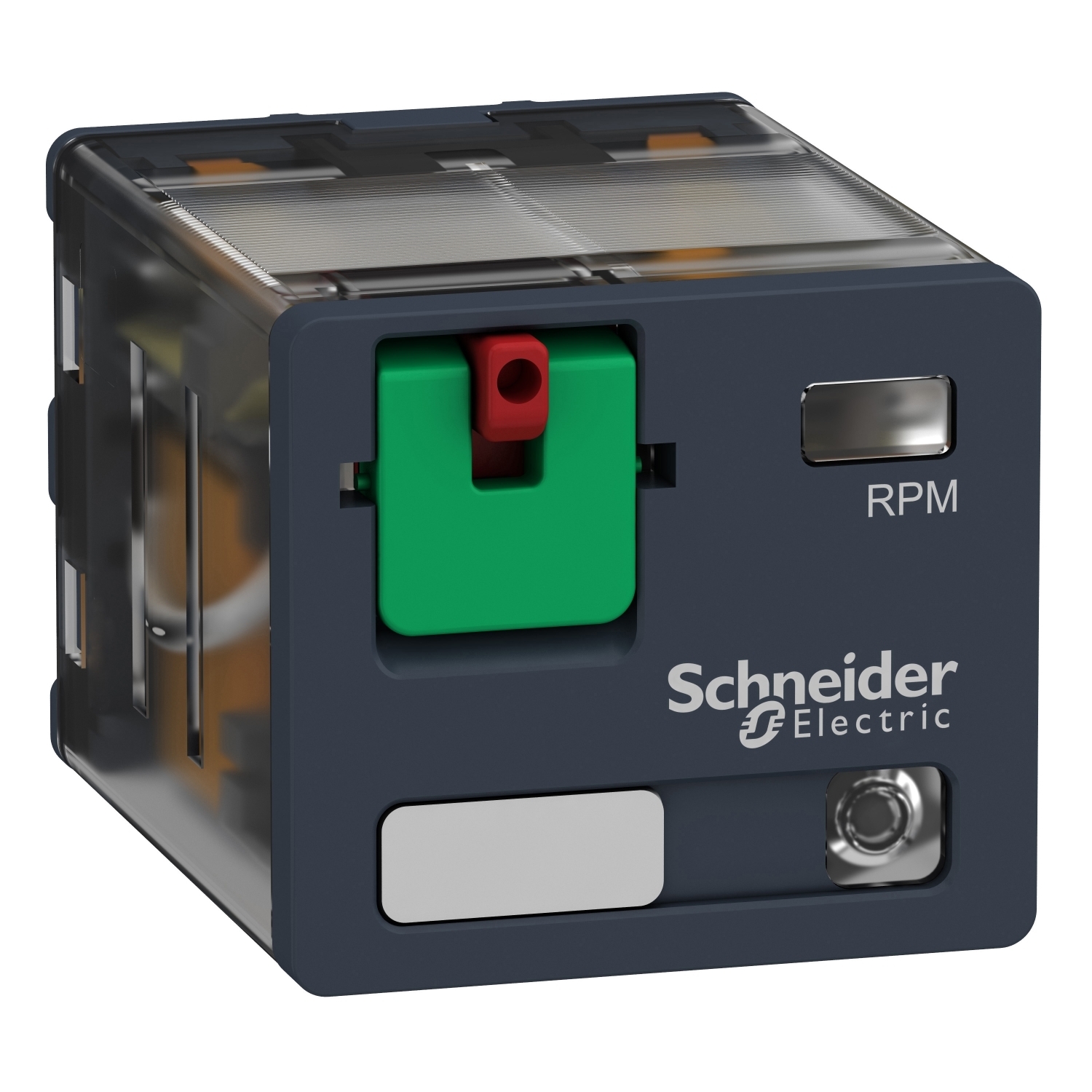 plug-in relay, Harmony electromechanical relays, 15A, 3CO, with LED, lockable test button, 24V AC