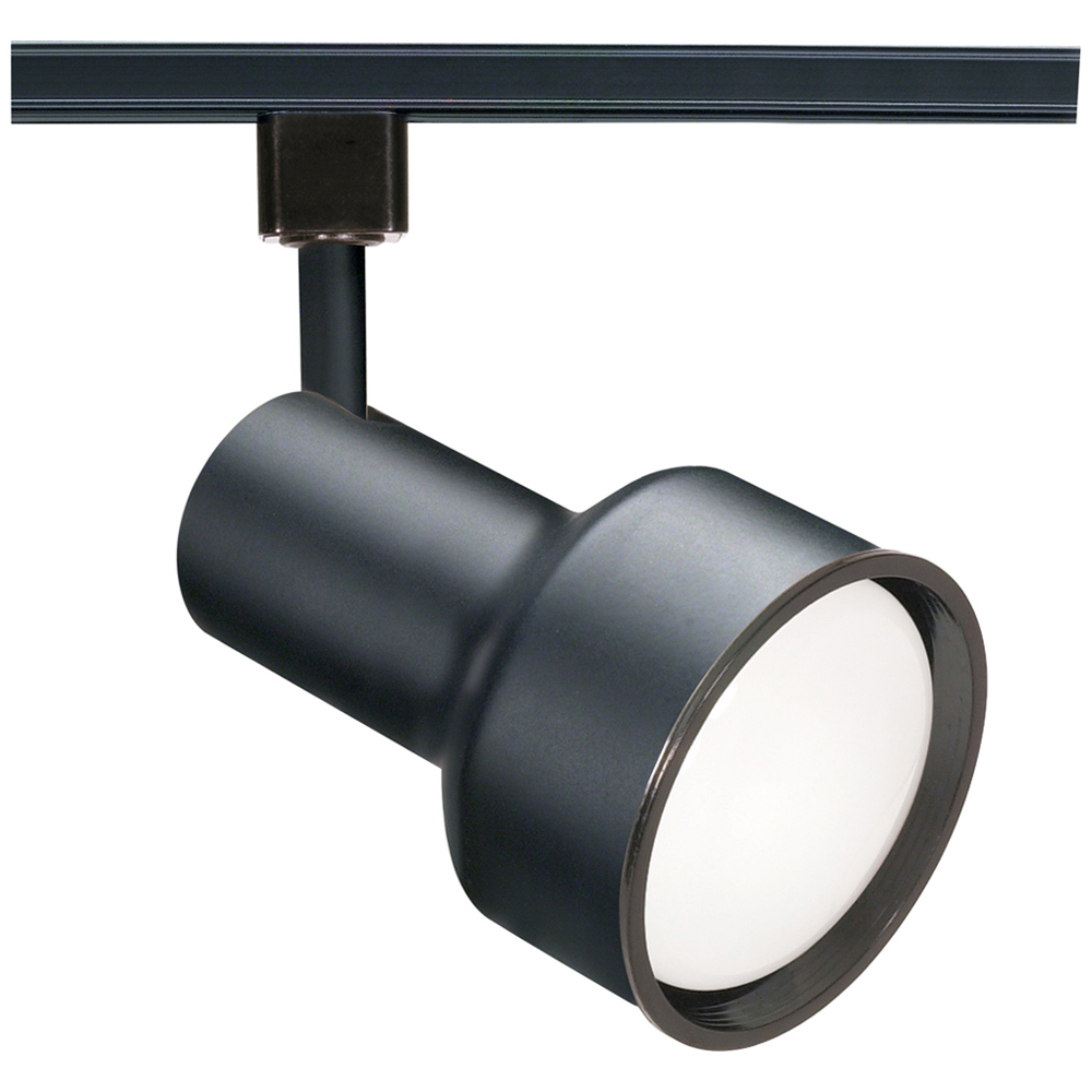 1 Light - R20 - Track Head - Step Cylinder - Black