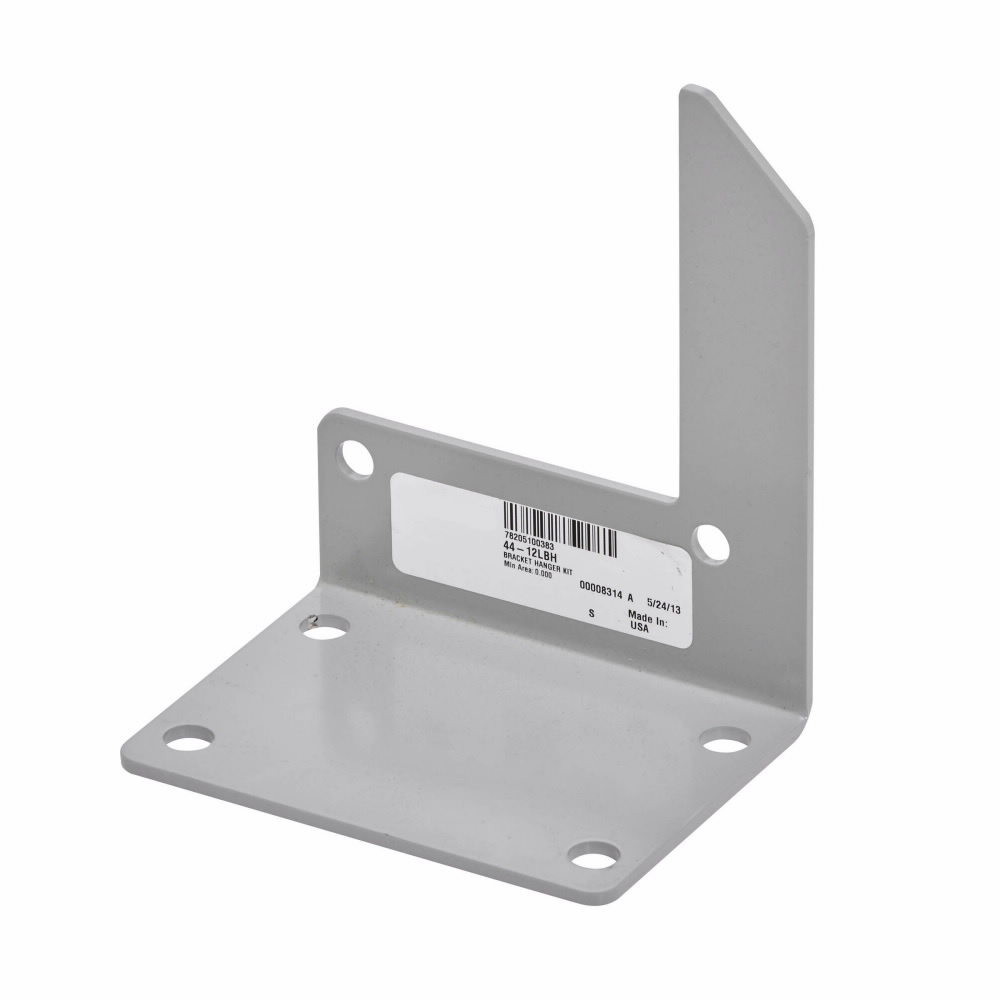 Eaton B-Line series wireway hanger, Wireway hangers (bracket), NEMA 12, Steel, ANSI 61 gray painted, 4" X 4"