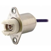 R7S Rx7S Base, Plunger, Keyless, Incandescent, Unglazed Porcelain Lampholder, Flange Mount, Single Circuit, White