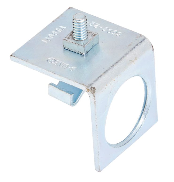 B392-22-3/4ZN Connection End Cap, For Use With 1-5/8 x 1-5/8 in Size Channel, Low Carbon Steel, Zinc Plated