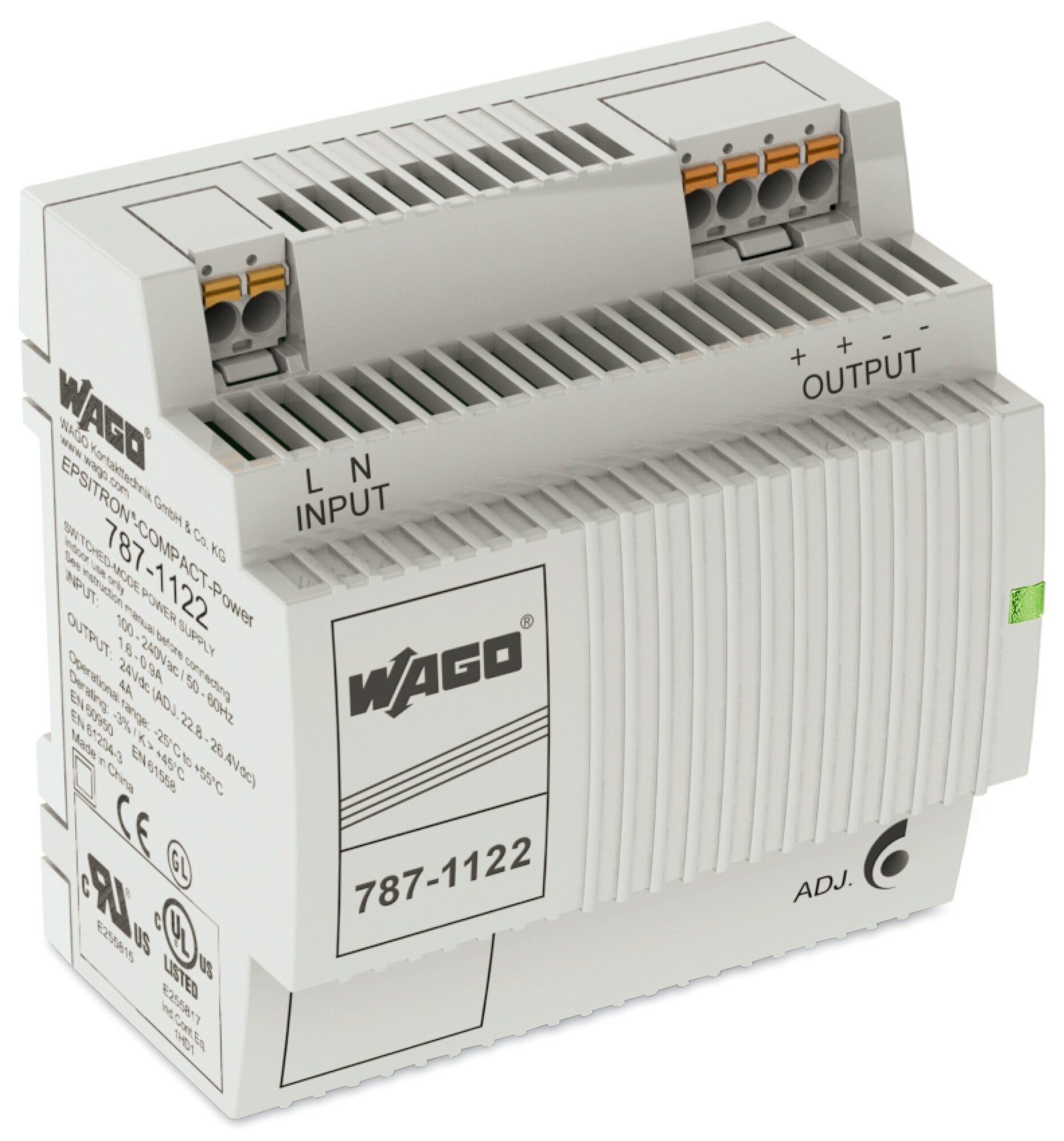 Switched-mode power supply; Compact; 1-phase; 24 VDC output voltage; 4 A output current