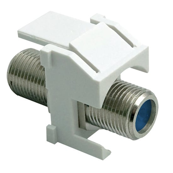 F-Connector Standard Keystone Insert, White