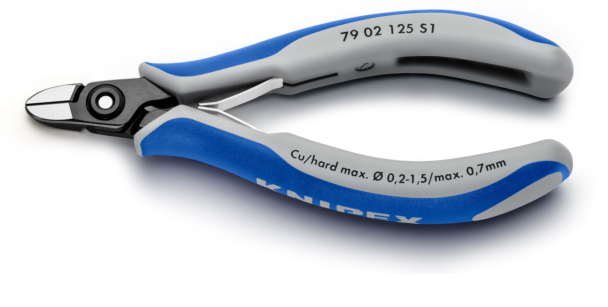 Aviation Round Nose Diagonal Cutters, 5 in., Multi-Component, Polished, Semi-Flush with very Small Bevel Cut