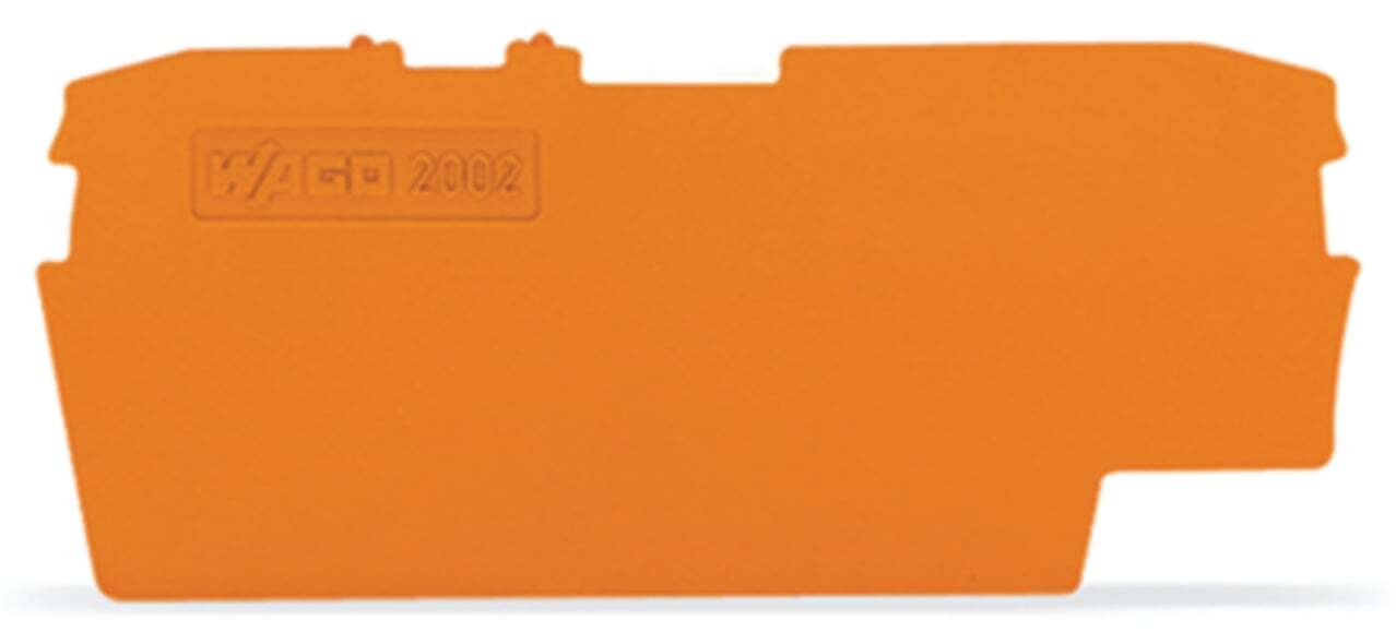End and intermediate plate; 1 mm thick; orange
