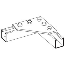 Eaton B-Line series corner plate, 5.37" H x 5.37" L x 1.62" W, Steel, DURA GREEN