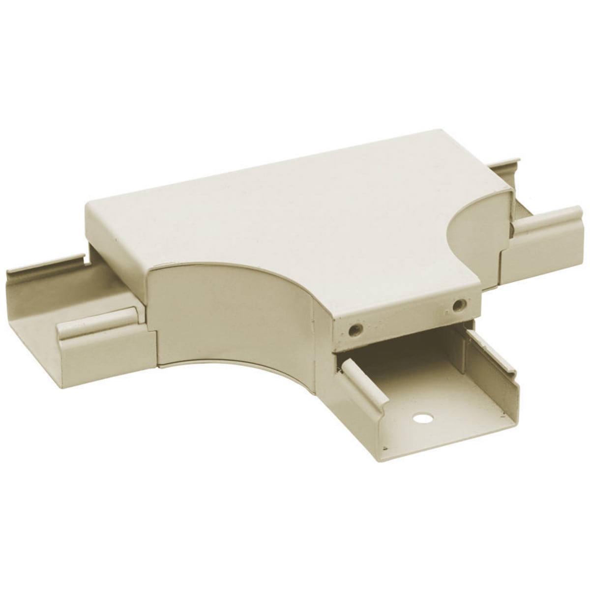 HBL2415IV Bend Radius Roll Form Standard Raceway Tee Fitting, 1.22 sq-in, 90 deg Bend, For Use With HBL2400 Series Metal Raceway, Rolled Steel, Ivory