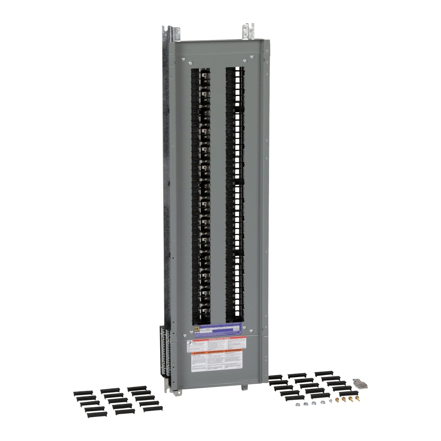 Panelboard interior, NQ, main lugs, 225A, Al bus, 84 pole spaces, 3 phase, 4 wire, 240VAC, 48VDC