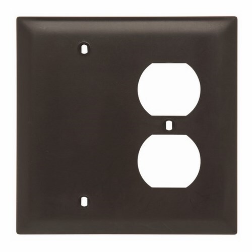 Trademaster Plate 2gang 1 Blank 1duplex Brown