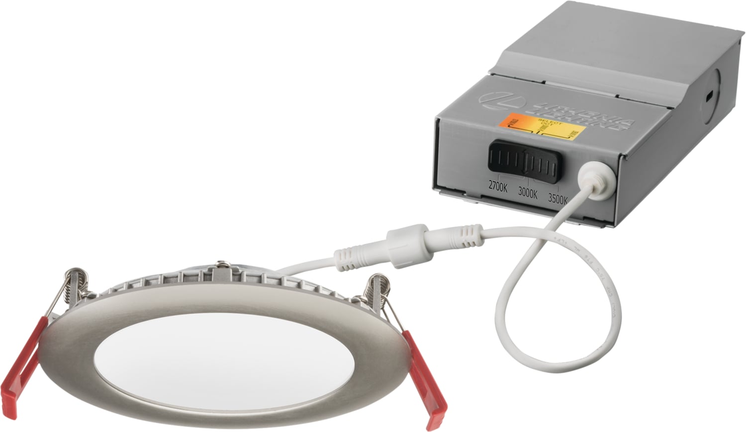 4'' wafer-thin LED downlight, LED, Switchable White, 90 CRI, Brushed nickel, SKU - 264T2T