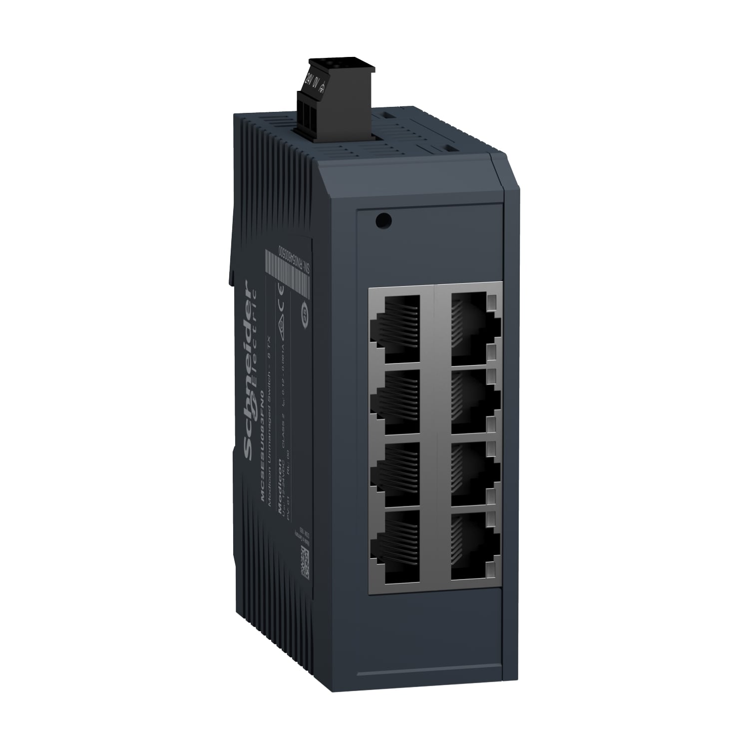 network switch, Modicon Networking, standard unmanaged, 8 ports for copper