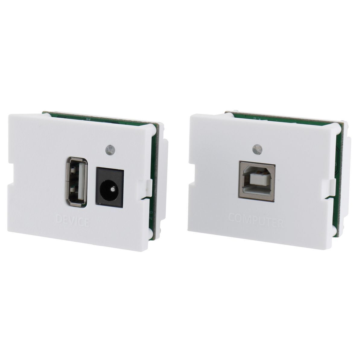USB Connector, 2.0 TR/TX Kit, A/B, 110 Terminals, 1.5-Unit, White