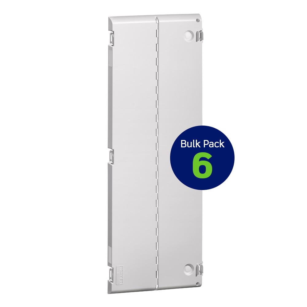 42 " Vented Hinged Door, Plastic, 6 Pack, White