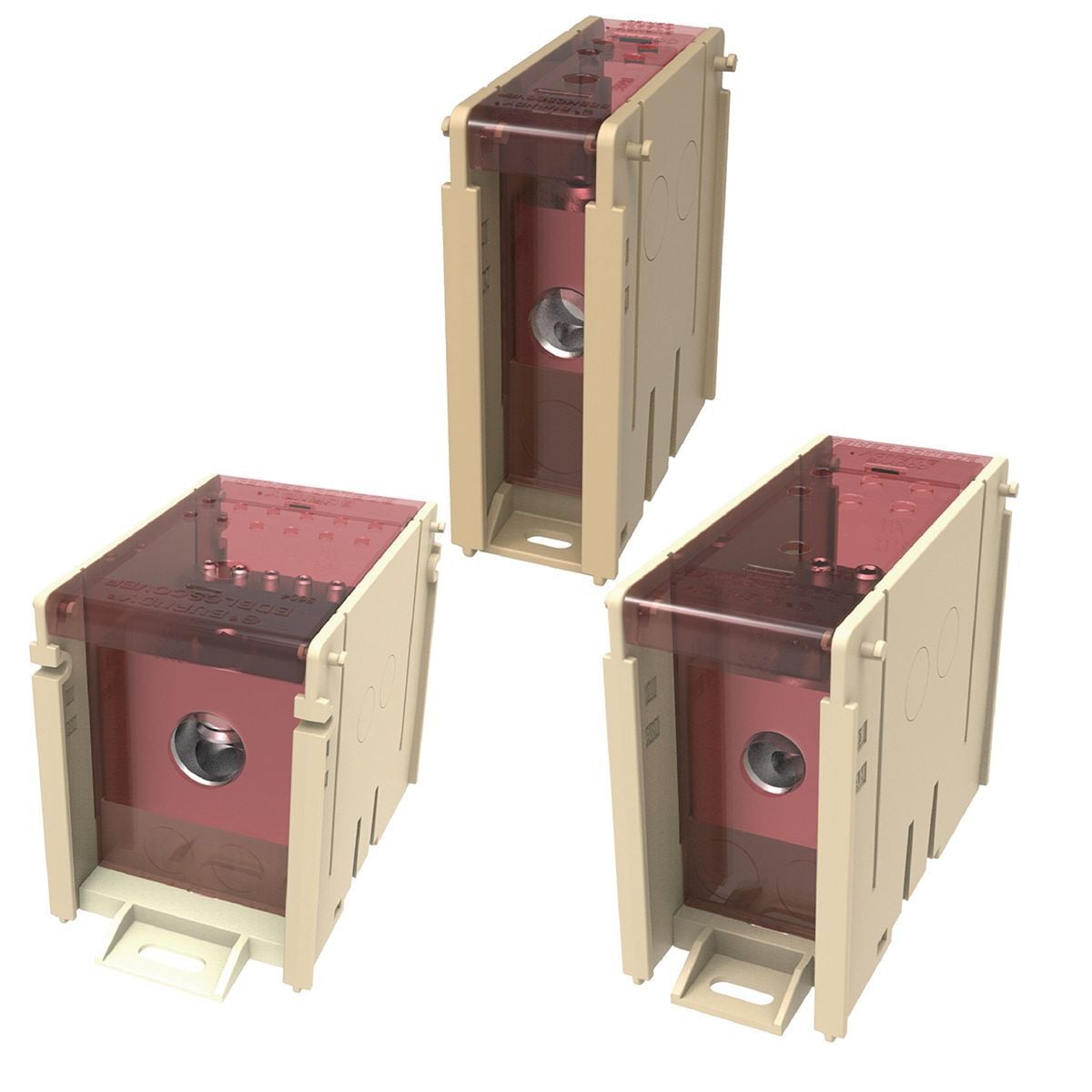 Distribution block, One pole Finger Safe 6 AWG-350 Kcmil(Run), 6 AWG-350 Kcmil(Tap).