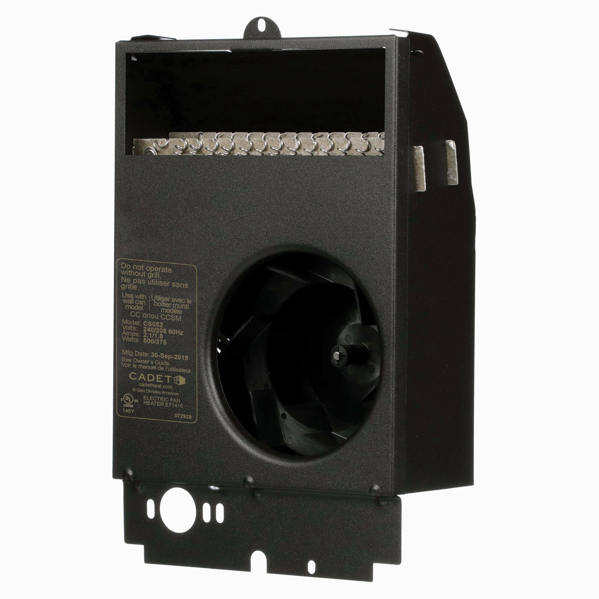 Cadet Com-Pak Electric Wall Heater Assembly Only (no Thermostat), 1500W 240V