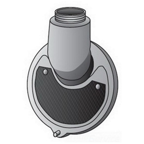 OZ-Gedney Type GUASC Sealing Cover, Malleable Iron Body, Steel Set-Screws, Buna-N O-Ring, Finish: Zinc Plated, 1-3/4 IN Maximum Body Height, 2-1/2 IN Turning Radius, Third Party Certification: UL File Number E-97032, Class I, Division 1, 2, Groups