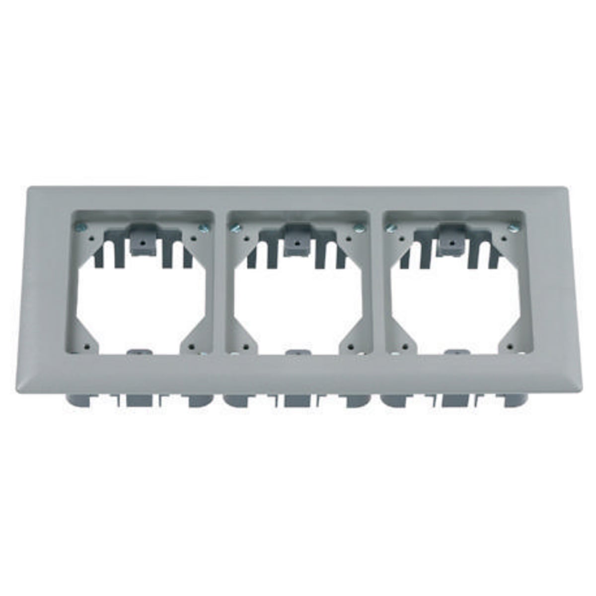PFBRFGY3 3-Gang Molded Standard Carpet Flange, 6 in L, PVC