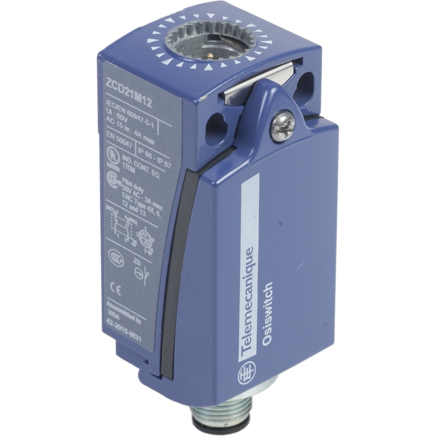 Limit switch body, Limit switches XC Standard, ZCD, compact, 1NC+1 NO, snap action, M12 5P