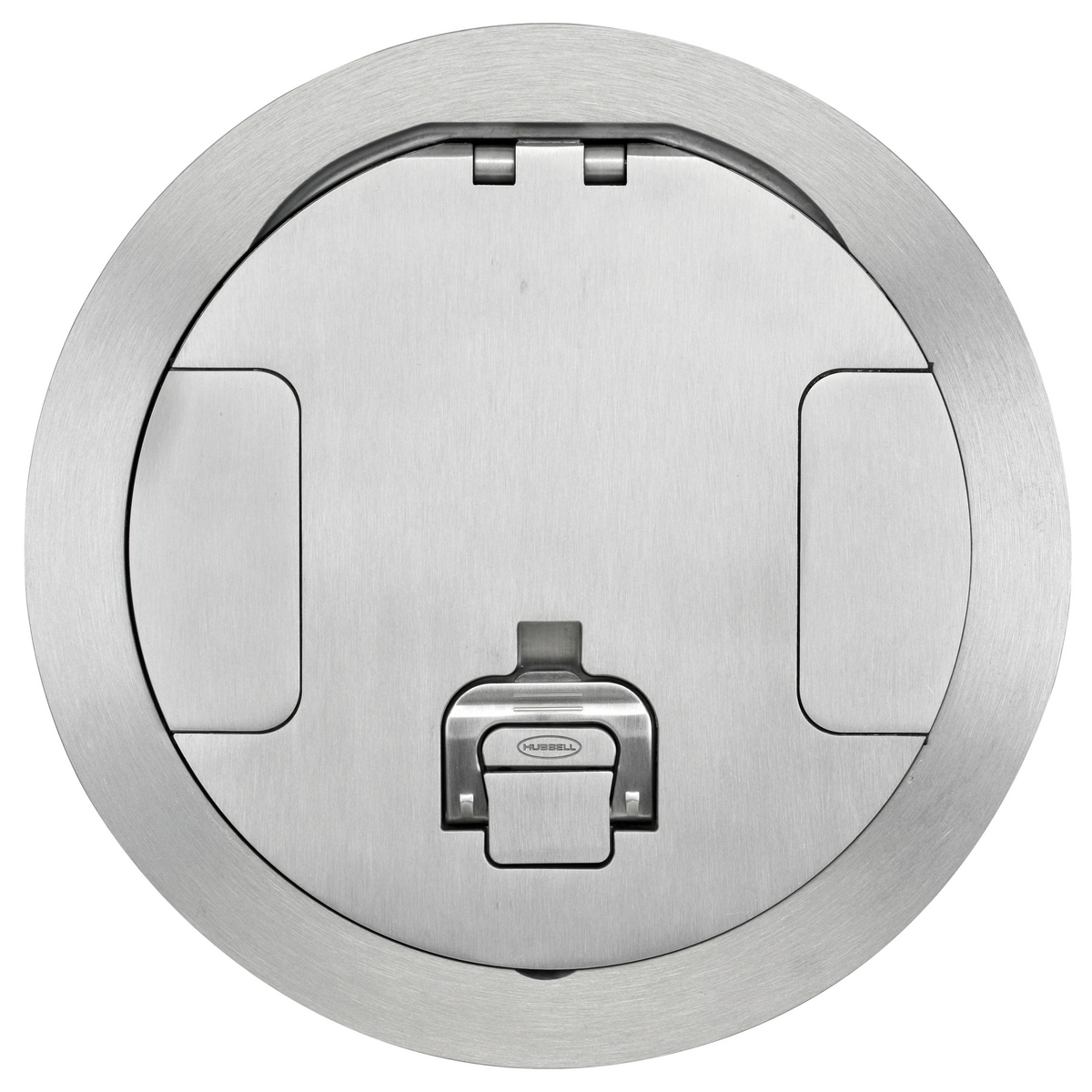 Concrete Floorboxes, Recessed, CFB4G, CFB6G & CFB10G Series, Round Cover Assembly, Brushed Aluminum Finish