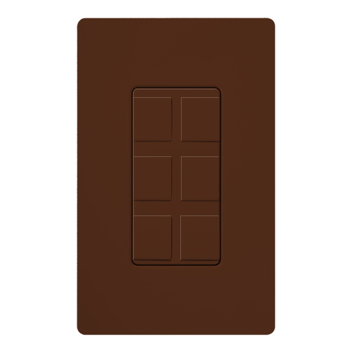 Claro 6-Port Frame, Satin, field customizable in sienna