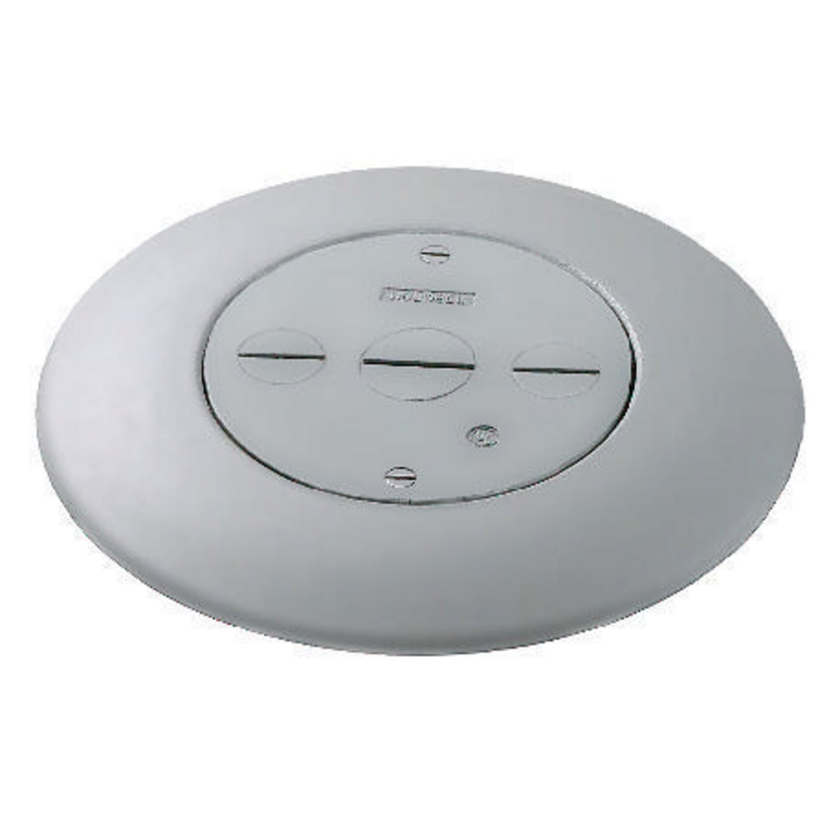 In-Floor Delivery Systems, Fire-Rated Poke-Throughs, Flush Furniture Feed Series, 3 Service, Cover Flange, Brass