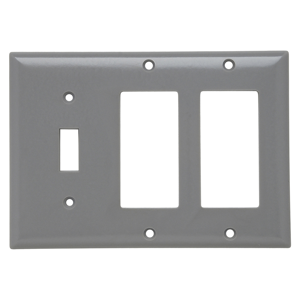 Smooth Wall Plate 1gang Toggle 2gang Decorator Gray