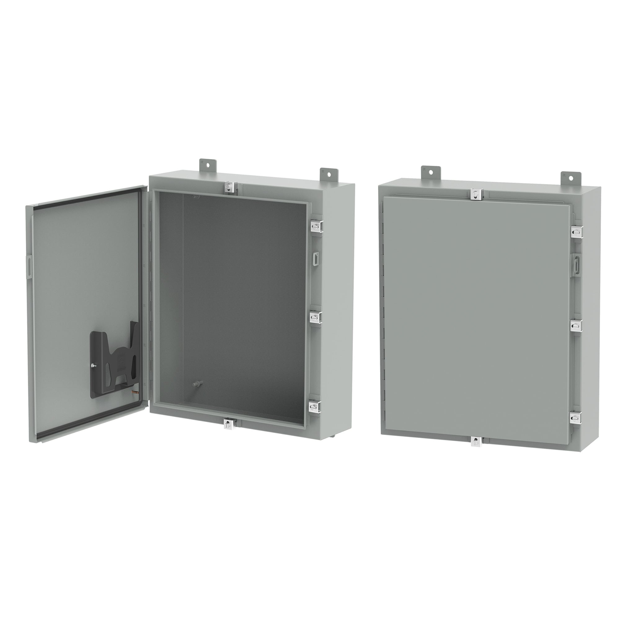Continuous Hinge Enclosure with Clamps LP Type 4, 36x30x10, Gray, Mild Steel