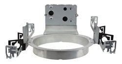 6" Recessed rough in frame  with expandable bar hangers rated Non IC for new construction or remodel downlight applications. Approved for all ceiling and wiring types.