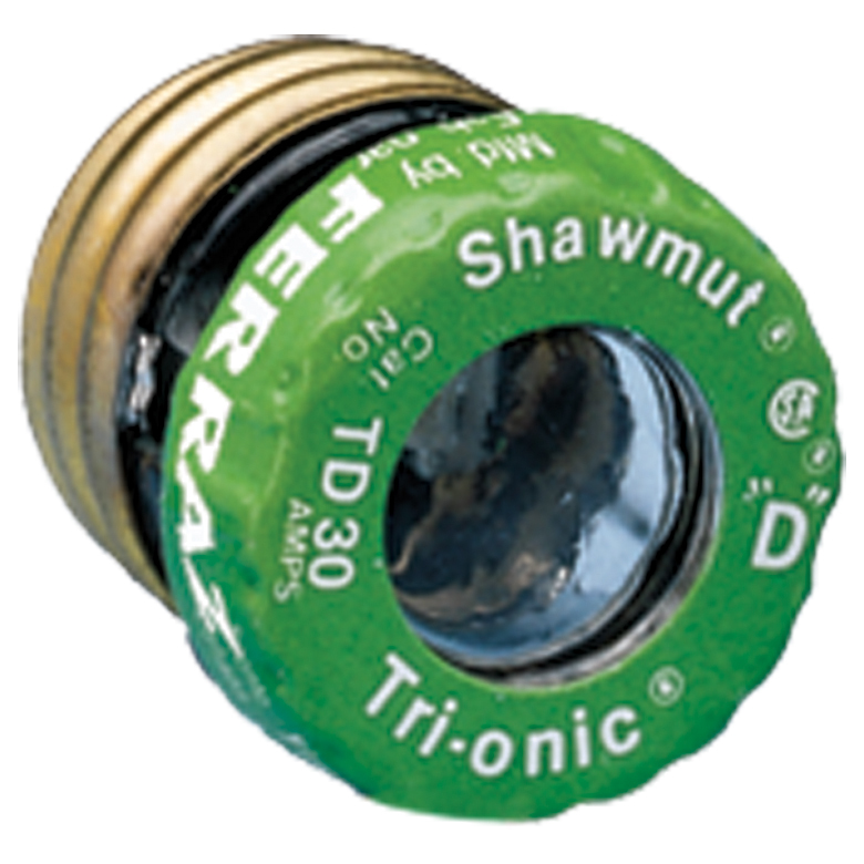 Fuse TD - Plug - Time-Delay 125VAC 30A Screw Visual Indicator