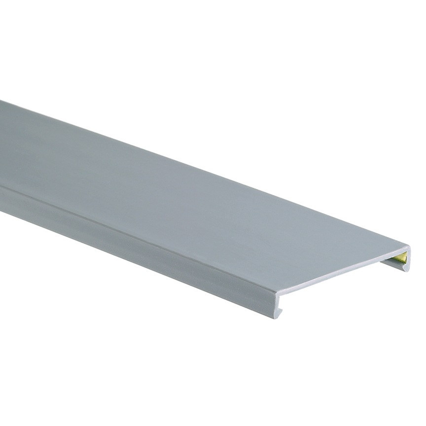 Hinged Duct Cover, PVC,2W X 6FT,LGray    